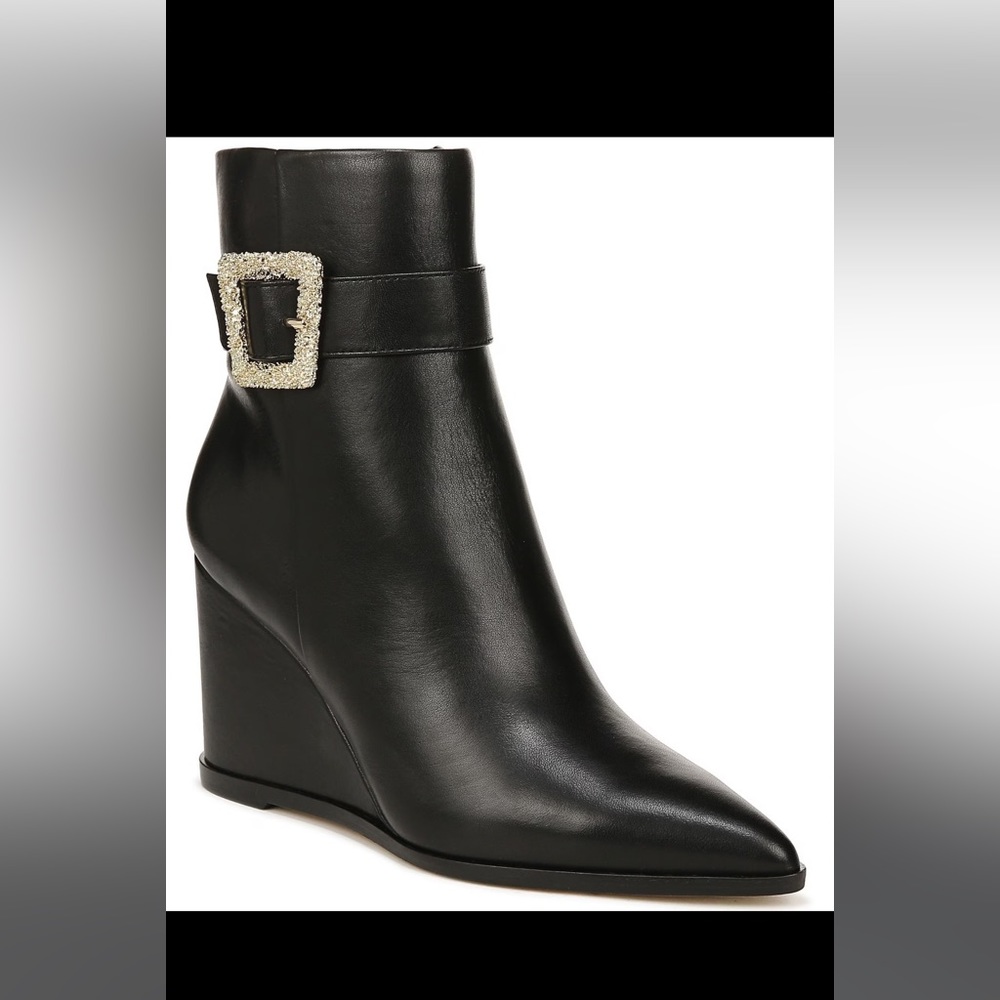 New Sam Edelman Weslie buckle wedge boot size 8.5 - Picture 1 of 4